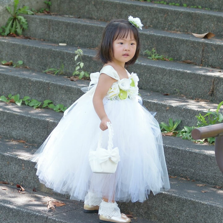 楽天市場 あす楽 フラワーガールドレス 結婚式子供ドレス ベビードレス 子供ドレス Fg1 80 90 95 100 110 1 130 Zen ドレス