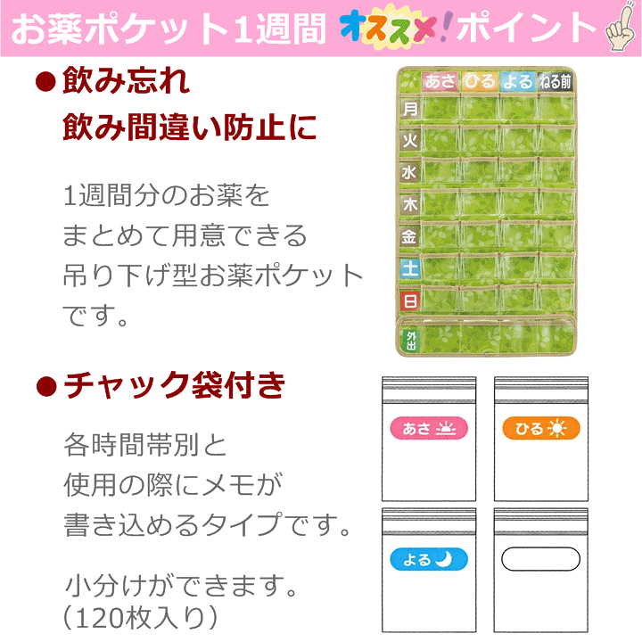 楽天市場】お薬ポケット1週間 2個セット【お薬カレンダー 投薬