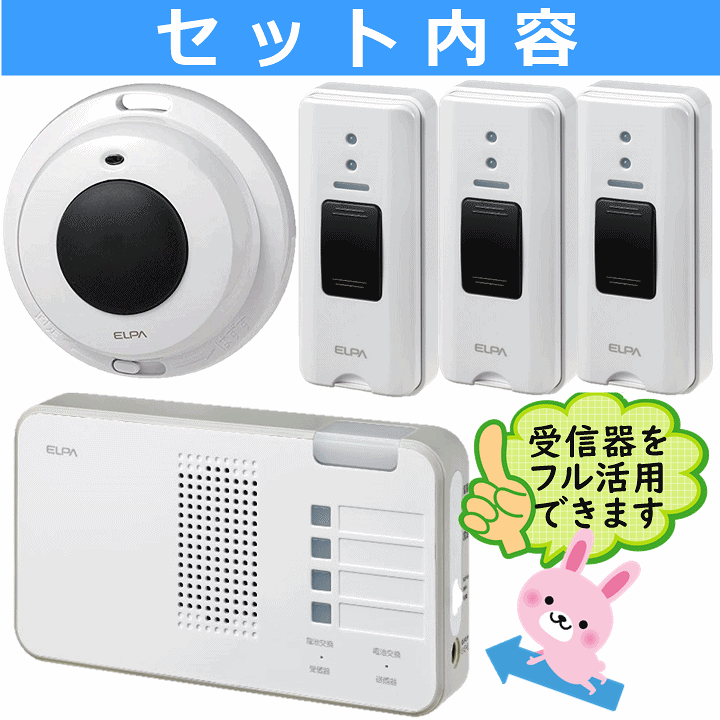 楽天市場】【送料込み】4か所呼び出し+受信セット(受信機1台+送信機3台