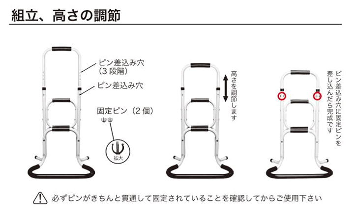 楽天市場】【平日15時まで即日出荷】置楽 立ち上がり手すり【TAT-003