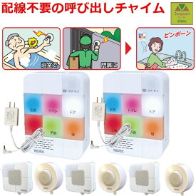 【平日15時まで即日出荷】届いてすぐに使える おうちでコール2(XP1710B-25/472138)+増設用6か所受信チャイム(XP1700/472158)+選べる増設用押しボタン送信機4個(防水XP10A/472149)(角型XP10B/472140)+ACアダプター(X0505/742031)セット【呼び出しベル 介護 チャイム】