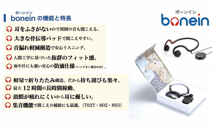 市場 高機能集音 骨伝導ワイヤレスヘッドホンbn 702tn 聴力サポート 介護用品