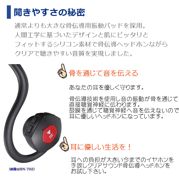 Amazon.co.jp: bonein BN702TB 骨伝導 集音器 ワイヤレス