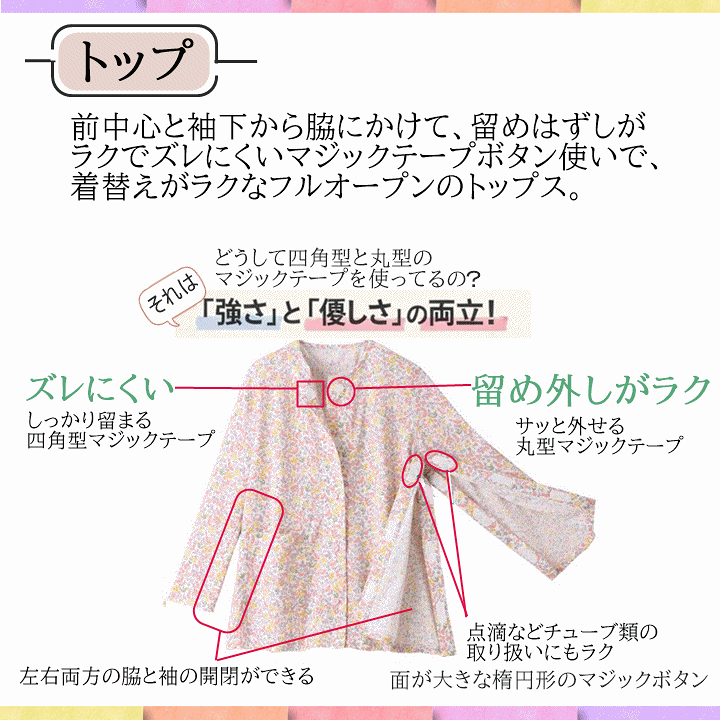 楽天市場】【上下セット 寝たまま着替え】ワコール らくラクパートナー