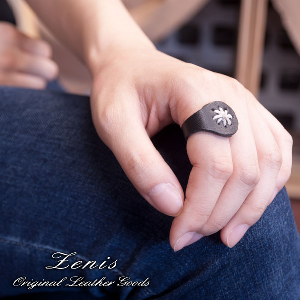 パーツ画像Zenis(ゼニス)ナチュラルレザー本革リング,指輪です男女共に使えてシンプルなデザインが好評です