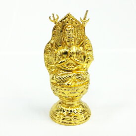 純金メッキ仕上げ 仏像 千手観音菩薩 せんじゅかんのんぼさつ 十二支 守り本尊 インテリア 置物 仏具 御守仏 お守り仏像 干支本尊