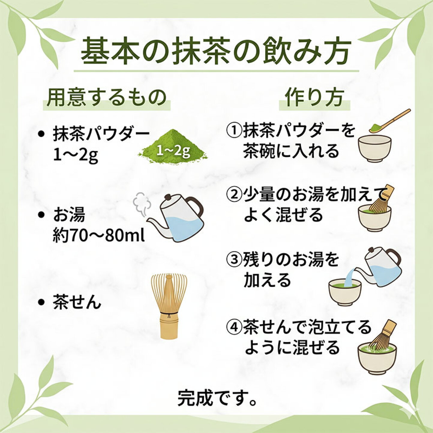 抹茶 飲み 方