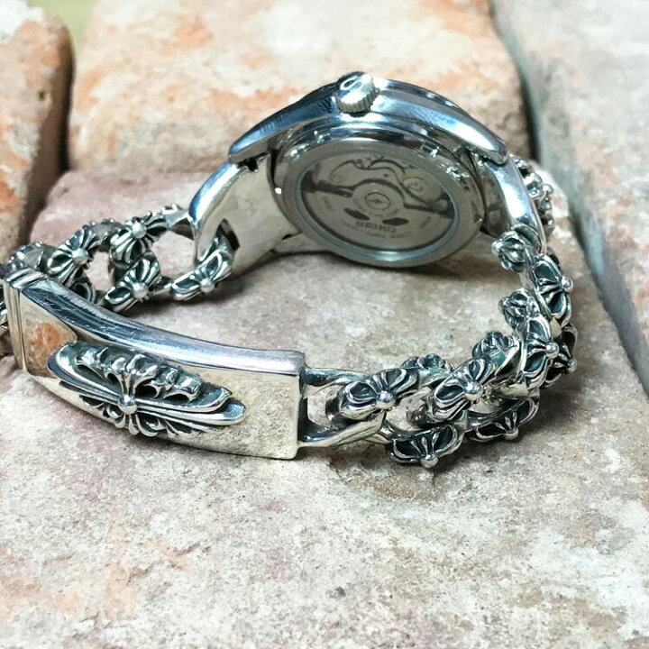 楽天市場】ウォッチブレスレット シルバー925 フローラルクロス  