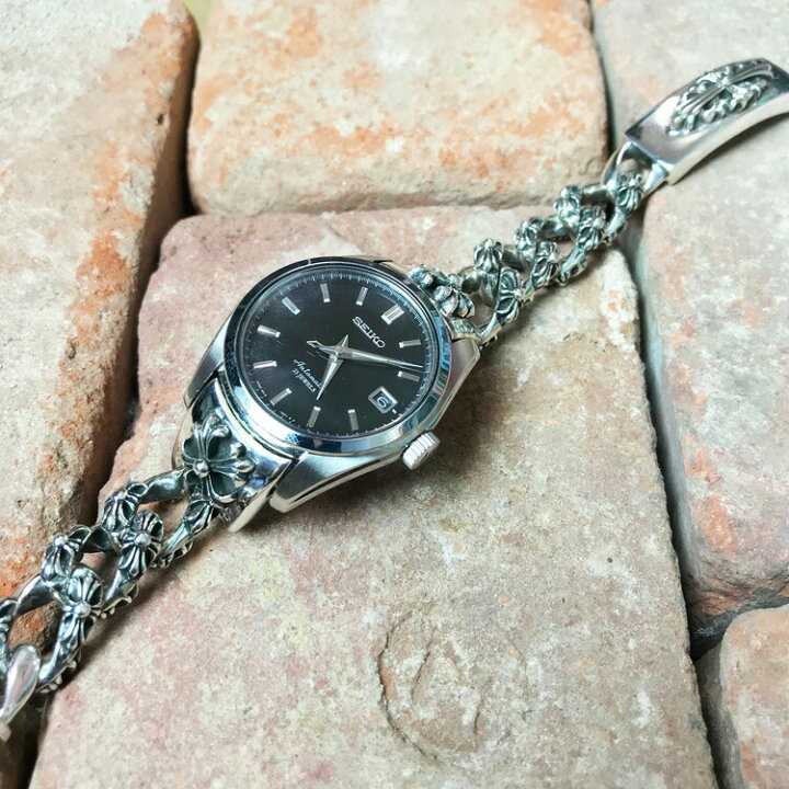 楽天市場】ウォッチブレスレット シルバー925 フローラルクロス 