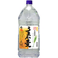 若松酒造 麦焼酎 うまか麦 4Lペットボトル 4000ml×4本 1ケース 鹿児島 u-yu