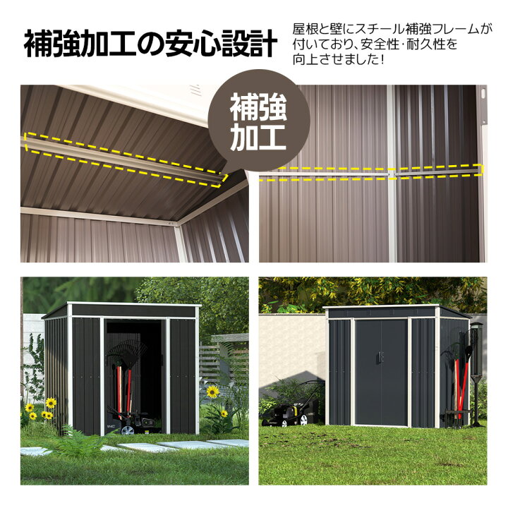 楽天市場】物置 屋外 スチール 倉庫 戸外収納庫 幅192*奥行き125*高185 