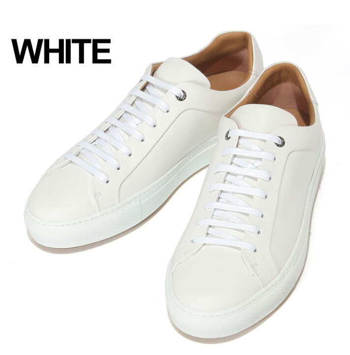 ヒューゴ ボス HUGO BOSS スニーカー レザー ローカット ホワイト ブランド メンズ 靴 シューズ 革 HB50386945 :  ゼンオンライン店