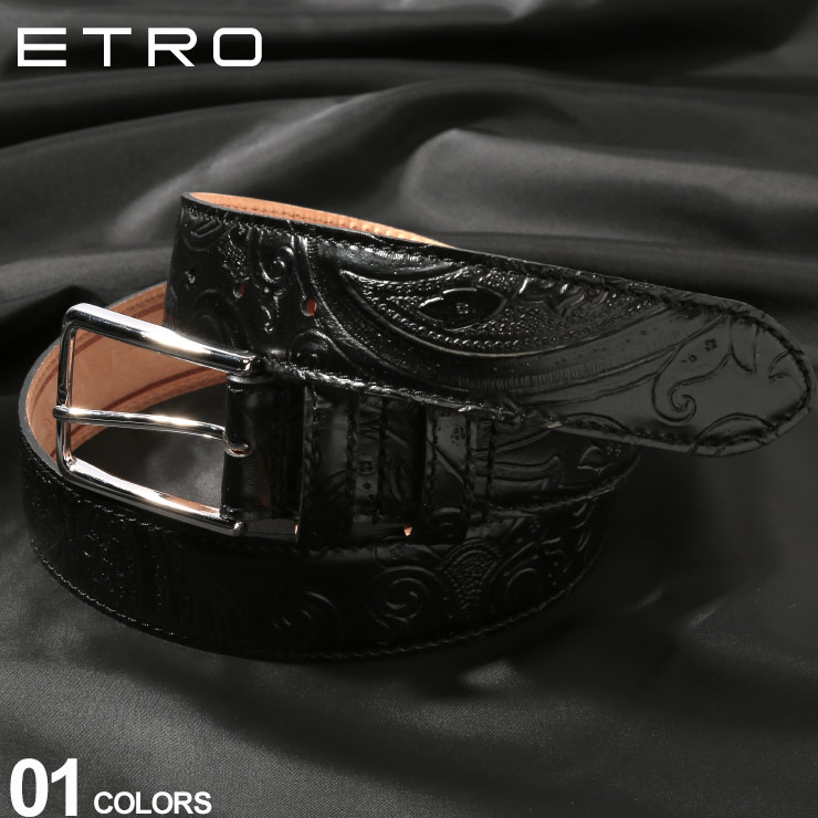エトロ ETRO ベルト レザー 型押し ペイズリー エンボス ブランド メンズ レザーベルト 本革 ET1L29925630 |  ゼンオンライン楽天市場店