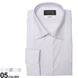 大きいサイズ メンズ HYBRIDBIZ (ハイブリッドビズ) 超形態安定 綿100％ ワイドカラー 長袖 ワイシャツ RELAX BODY ワイシャツ Yシャツ シャツ オールシーズン ノーアイロン ゆったり EAHB35R