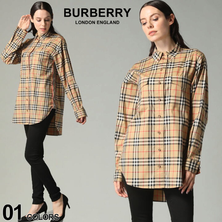 楽天市場】バーバリー レディース シャツ 長袖 BURBERRY ストレッチ 