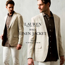 ◆エントリーでさらにポイント+4倍◆ローレン ラルフローレン メンズ ジャケット LAUREN RALPH LAUREN リネン 麻100％ シングル 2ツ釦 2B ULTRA FLEX ブランド テーラード リネンジャケット 麻ジャケット RLLASSITER2RU SALE_2_c