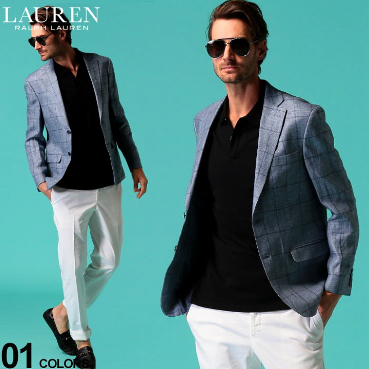 楽天市場 ローレン ラルフローレン 麻 ジャケット メンズ Lauren Ralph Lauren ブランド ウィンドウペン シングル 2ツ釦 リネン Ultraflex 麻ジャケット テーラード サマージャケット 麻 100 Rllass4dx0428 ゼンオンライン楽天市場店