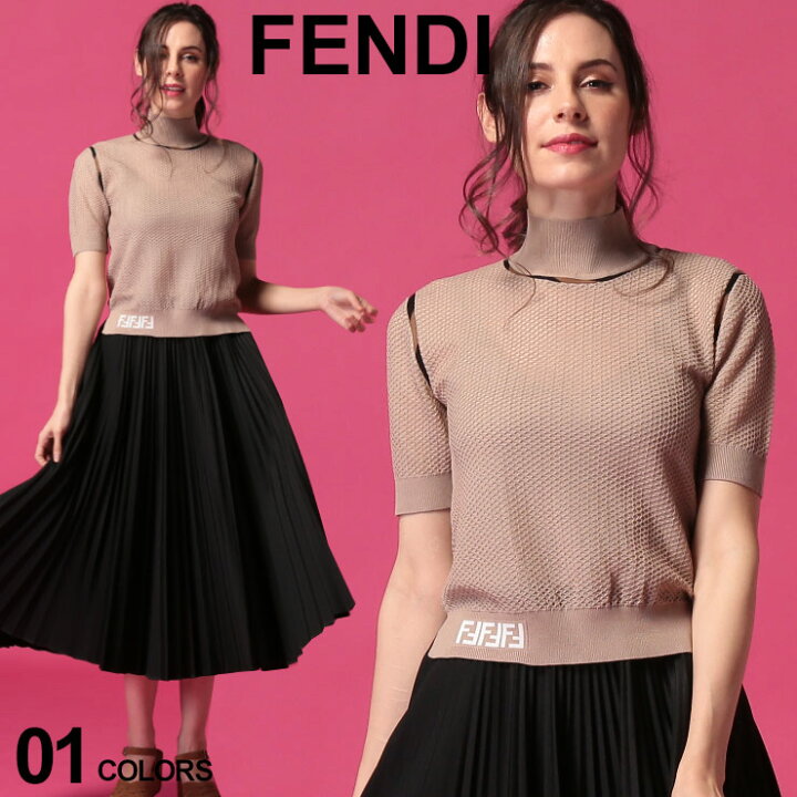 楽天市場】フェンディ レディース ニット 半袖 FENDI サマーニット 