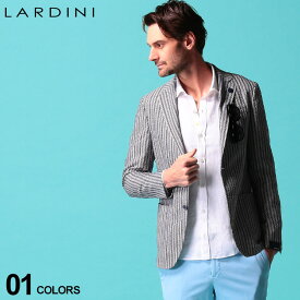 ラルディーニ メンズ ジャケット LARDINI ニット ジャージー ストライプ シングル 2ツ釦 2B ブランド テーラード サマージャケット LD934AQA54523