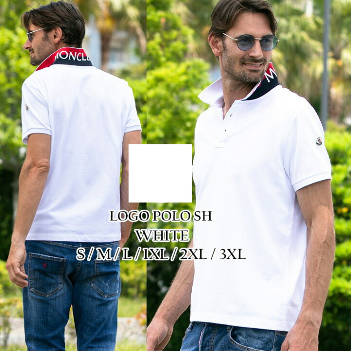 楽天市場】モンクレール メンズ ポロシャツ MONCLER 襟裏 ロゴ 半袖  