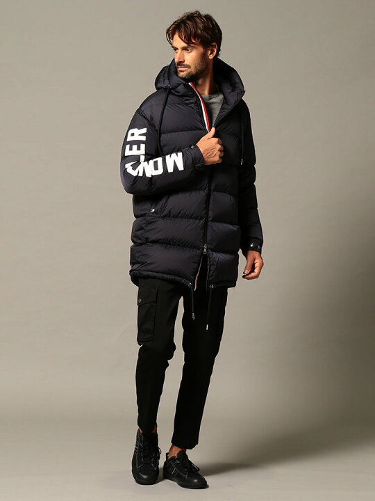 楽天市場 クーポンご利用で8000円off モンクレール メンズ ダウンジャケット Moncler ロゴ 袖プリント フード パーカー Moncenisio モンチェニージオ ブランド アウター ブルゾン ミドル丈 Mcmoncenisio0 ゼンオンライン楽天市場店