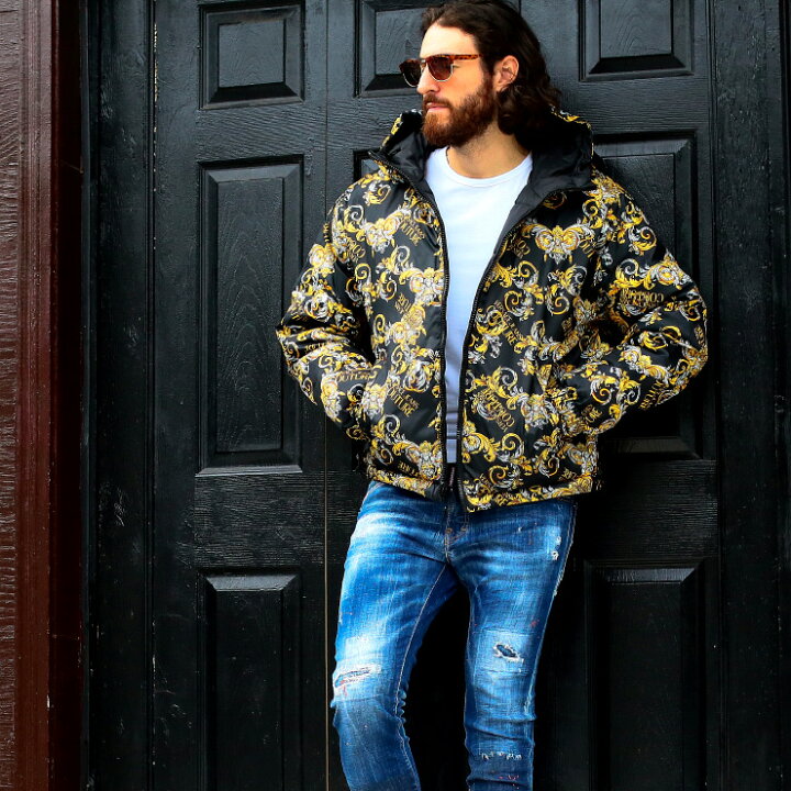 楽天市場】ヴェルサーチ メンズ ダウンジャケット VERSACE JEANS  