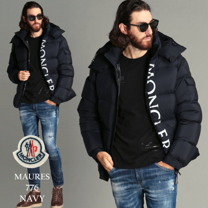 楽天市場 モンクレール メンズ ダウンジャケット Moncler ロゴ プリント フード パーカー フルジップ Maures マウレ ブランド アウター ブルゾン ダウン パーカー Mcmaures0 ゼンオンライン楽天市場店