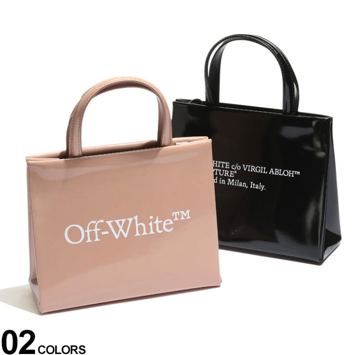楽天市場】オフホワイト バッグ OFFWHITE エナメルレザー ロゴ 