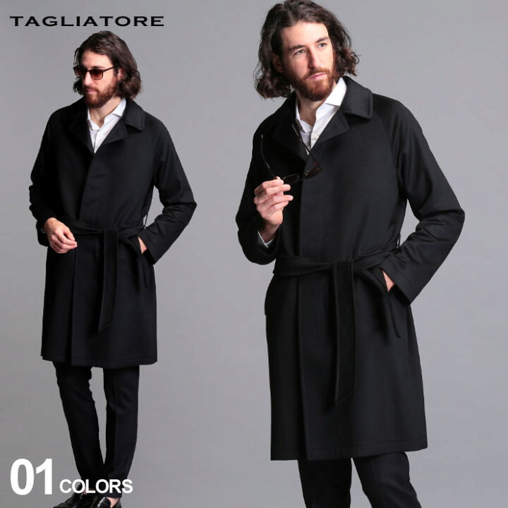 楽天市場 タリアトーレ メンズ コート liatore ウール ラップコート ブランド アウター ロングコート ウエストベルト Tgsaloma5uic040 ゼンオンライン楽天市場店