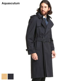 クーポン利用でさらに10000円OFF アクアスキュータム メンズ コート Aquascutum コットン ギャバジン クラブチェック ライニング ダブル トレンチコート BOGART ボガート ブランド アウター ビジネス AQBOGART