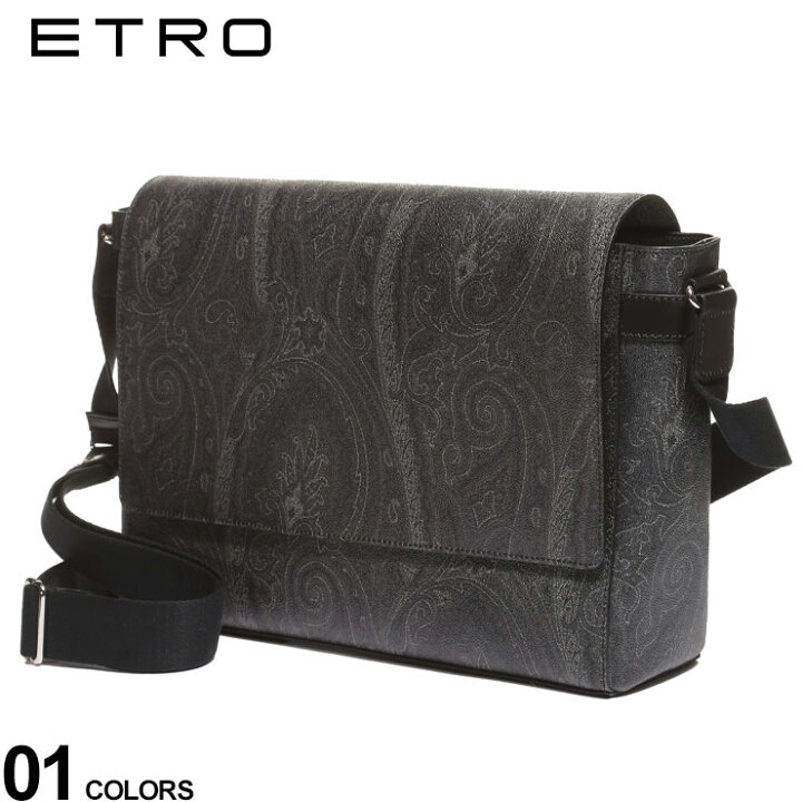 楽天市場 エトロ メンズ バッグ Etro ペイズリー 総柄 フラップ ショルダーバッグ ブランド 鞄 ショルダー 斜め掛け Et0h ゼンオンライン楽天市場店