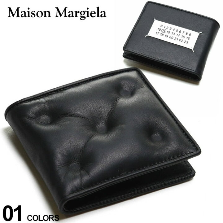 楽天市場 Maison Margiela メゾン マルジェラ レザー ロゴ キルティング 二つ折り 財布 ブランド メンズ 2つ折り財布 ウォレット ミニ財布 Me55ui280pr818 ゼンオンライン楽天市場店