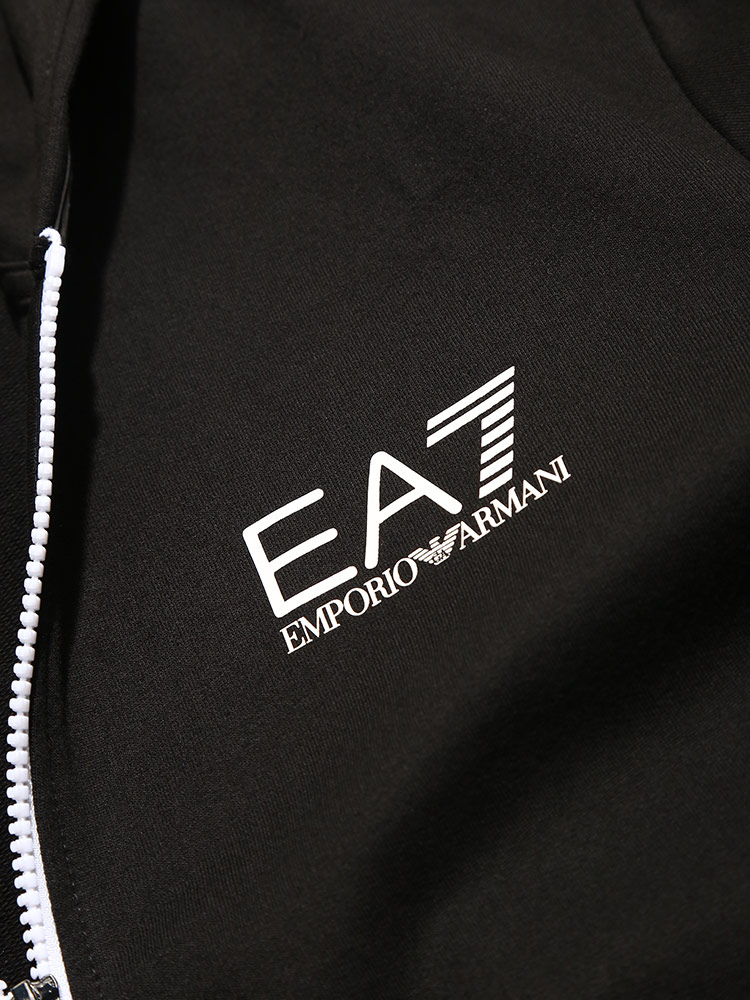 EMPORIO ARMANI EA7エンポリオアルマーニ ロゴ ライン フルジップ パーカー ロングパンツ セットアップ ブランド メンズ  スエット 上下セット フード EA3KPM25PJ05Z ゼンオンライン