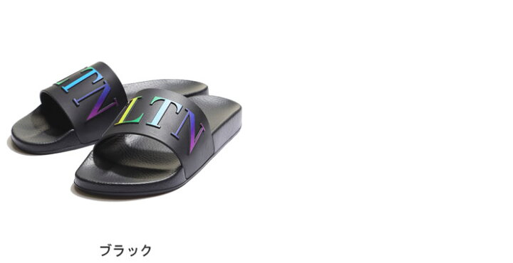 楽天市場】VALENTINO ヴァレンティノ レインボーロゴ スライドサンダル  