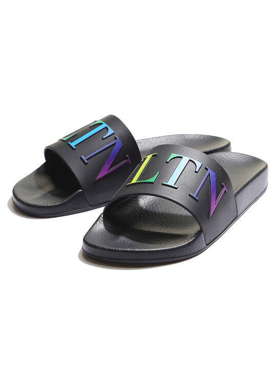 楽天市場】VALENTINO ヴァレンティノ レインボーロゴ スライドサンダル  