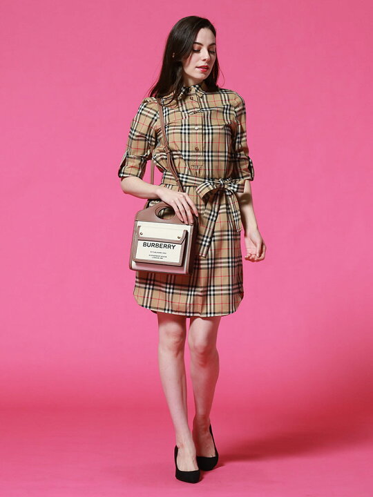 楽天市場 バーバリー レディース ワンピース Burberry ヴィンテージチェック ストレッチ コットン リボン ブランド トップス チェックワンピ 長袖 l Sale 8 A ゼンオンライン楽天市場店