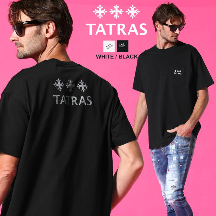 楽天市場】タトラス メンズ Tシャツ 半袖 TATRAS ロゴ バックプリント 