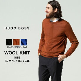 ヒューゴボス メンズ HUGO BOSS ニット ウール 長袖 ハイゲージ ブランド トップス セーター ビジネス HBLENO10203757