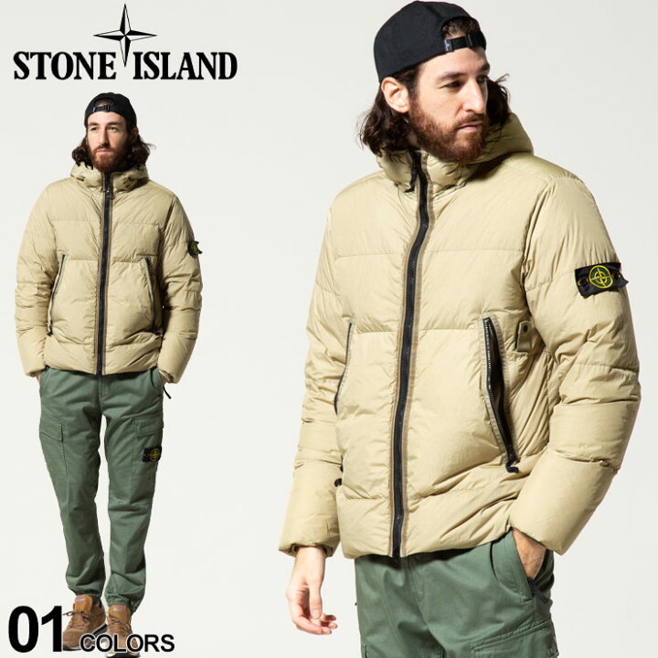 楽天市場 クーポン利用で5 000円off ストーンアイランド メンズ Stone Island 袖ロゴ フード ダウンジャケット ガーメントダイ ブランド アウター ブルゾン ダウン Simo Sale 2 A ゼンオンライン楽天市場店