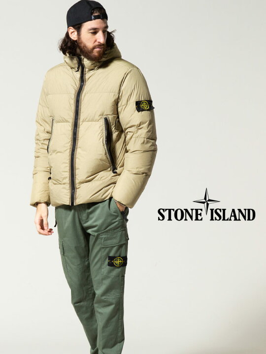 楽天市場 ストーンアイランド メンズ Stone Island 袖ロゴ フード ダウンジャケット ガーメントダイ ブランド アウター ブルゾン ダウン Simo Sale 2 A ゼンオンライン楽天市場店