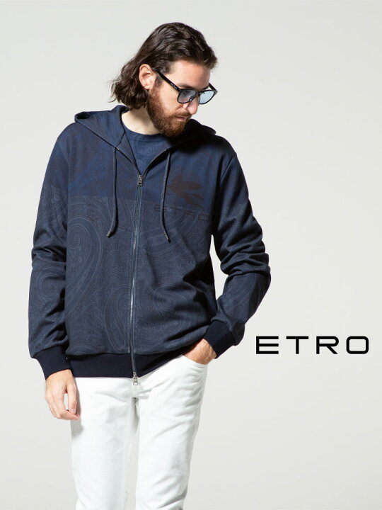 楽天市場】エトロ メンズ ETRO ロゴ ペイズリー 総柄 フルジップ 