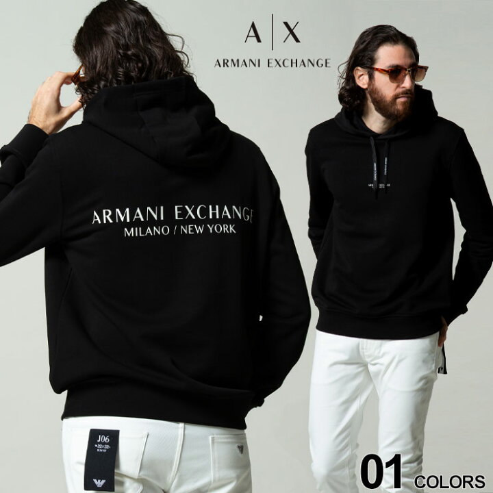 楽天市場 アルマーニ エクスチェンジ メンズ Armani Exchange ロゴ プリント プルオーバー パーカー ブランド トップス スウェット Ae8nzm94zjkrz ゼンオンライン楽天市場店