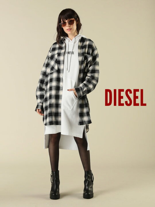 楽天市場】DIESEL ディーゼル チェック柄 長袖 ロングシャツ ブランド 