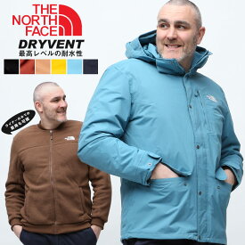 ◆エントリーでさらにポイント+4倍◆大きいサイズ メンズ THE NORTH FACE (ザノースフェイス) 3WAY ボアライナー付き フルジップ ジャケット TNF M PINECROFT TRI JK DRYVENT ジャケット ブルゾン パーカー 秋 冬 ボア 起毛 アウトドア 防寒 NF0A4M8ED22