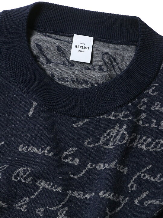楽天市場】ベルルッティ ニット BERLUTI 総柄 クルーネック 長袖  