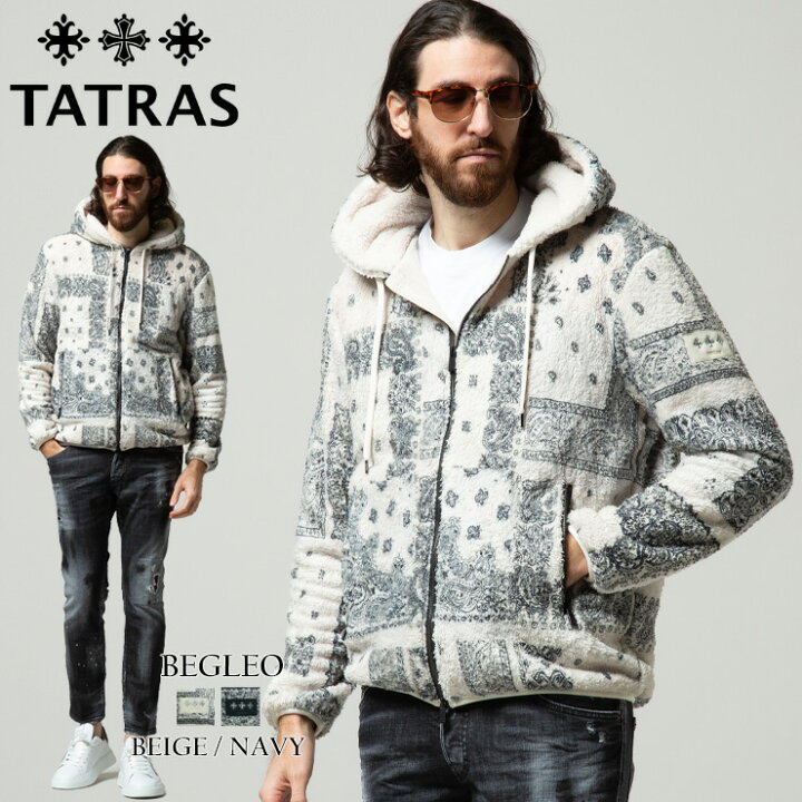 楽天市場】タトラス パーカー TATRAS ペイズリー柄 裏メッシュ  