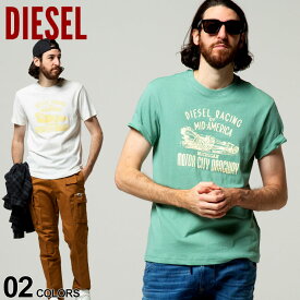 ディーゼル Tシャツ メンズ DIESEL プリント 半袖 ブランド 男性 トップス シャツ 大きいサイズ S M L XL XXL 3XL DSA038220EFAN T-DIEGOR-C6
