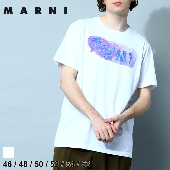 楽天市場】マルニ MARNI Tシャツ 半袖 メンズ クルーネック プリントT  