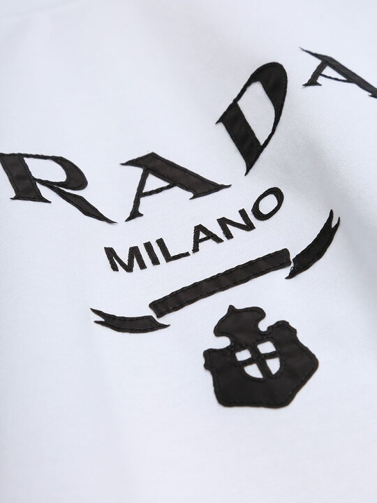 楽天市場】プラダ レディース Tシャツ PRADA ロゴ プリント 半袖 