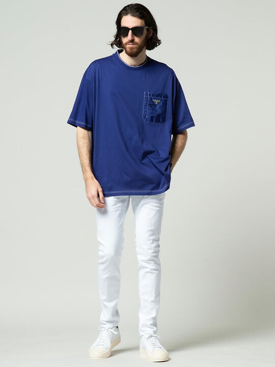 楽天市場】プラダ メンズ Tシャツ 半袖 PRADA ブランド 異素材 